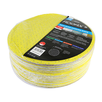 TIMco Drylining Sanding Discs 100 Grit Yellow - 225mm - 25 Pieces