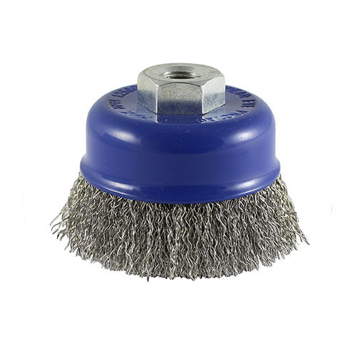 TIMco Angle Grinder Cup Brush Crimped Stainless Steel - 100mm - 1 Piece