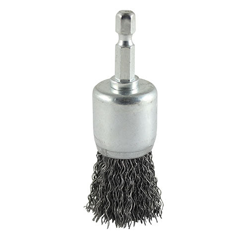 TIMco Drill End Brush Crimped Steel Wire - 25mm - 1 Piece
