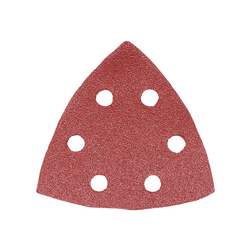 TIMco Delta Sanding Pads 80 Grit Red - 95 x 95mm - 5 Pieces