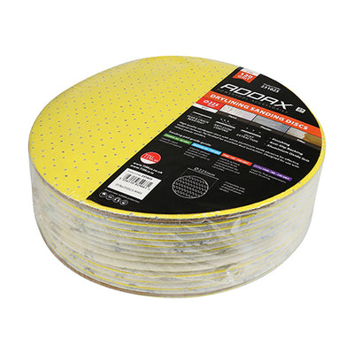 TIMco Drylining Sanding Discs 120 Grit Yellow - 225mm - 25 Pieces