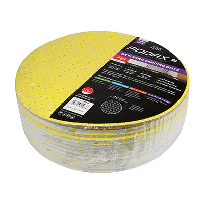 TIMco Drylining Sanding Discs 180 Grit Yellow - 225mm - 25 Pieces
