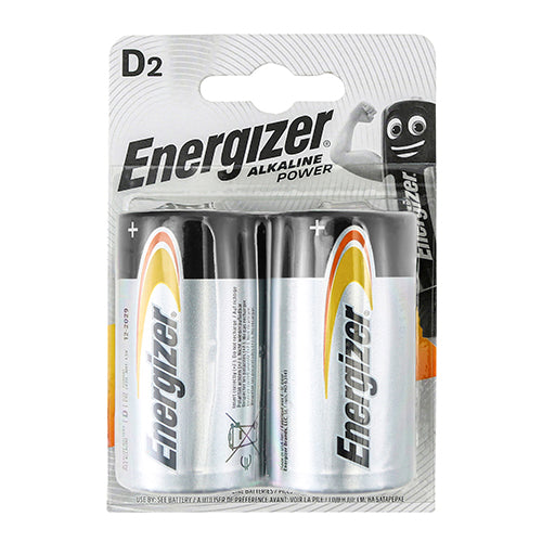 Energizer Alkaline Power Battery - D E95 - 2 Pieces