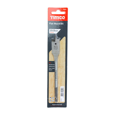 TIMco Flat Wood Bits - 19.0 x 152 - 1 Piece