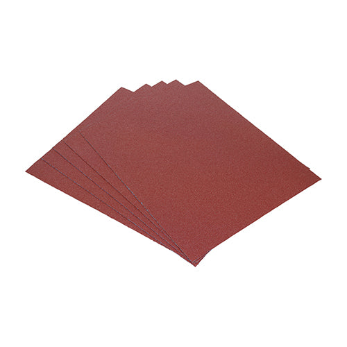 TIMco Sanding Sheets 80 Grit Red - 230 x 280mm - 5 Pieces