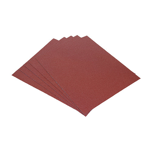 TIMco Sanding Sheets Mixed Red - 230 x 280mm (80/120/180) - 5 Pieces