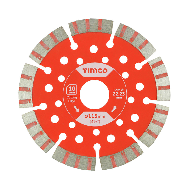 TIMco Trade Diamond Blade Segmented - 115 x 22.2 - 1 Piece
