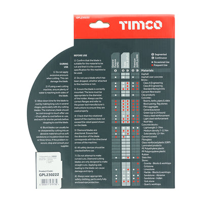 TIMco Trade Diamond Blade Segmented - 230 x 22.2 - 1 Piece