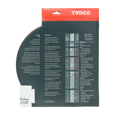 TIMco Diamond Blade Continuous - 300 x 20 - 1 Piece
