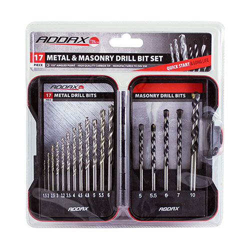 8-Piece Masonry Drill Bit Set - 6-14mm, Hex Shank For Concrete, Tile, Wood, Metal