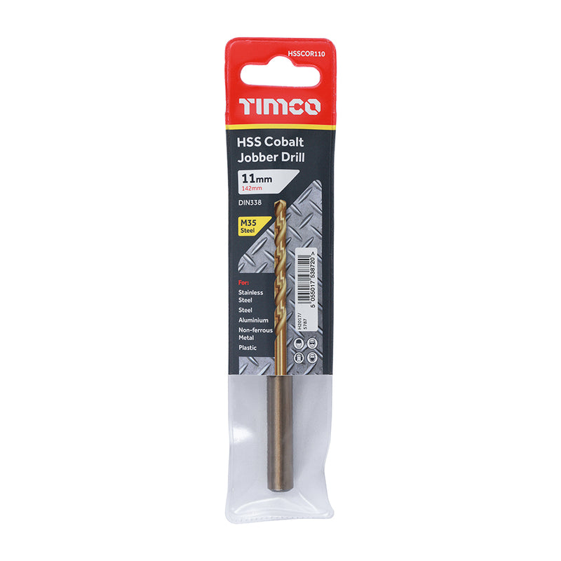TIMco Ground Jobber Drills - Cobalt M35 - 11.0mm - 1 Piece