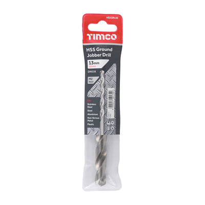 TIMco Ground Jobber Drills HSS M2 - 13.0mm - 1 Piece