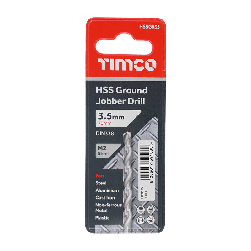 TIMco Ground Jobber Drills HSS M2 - 3.5mm - 1 Piece