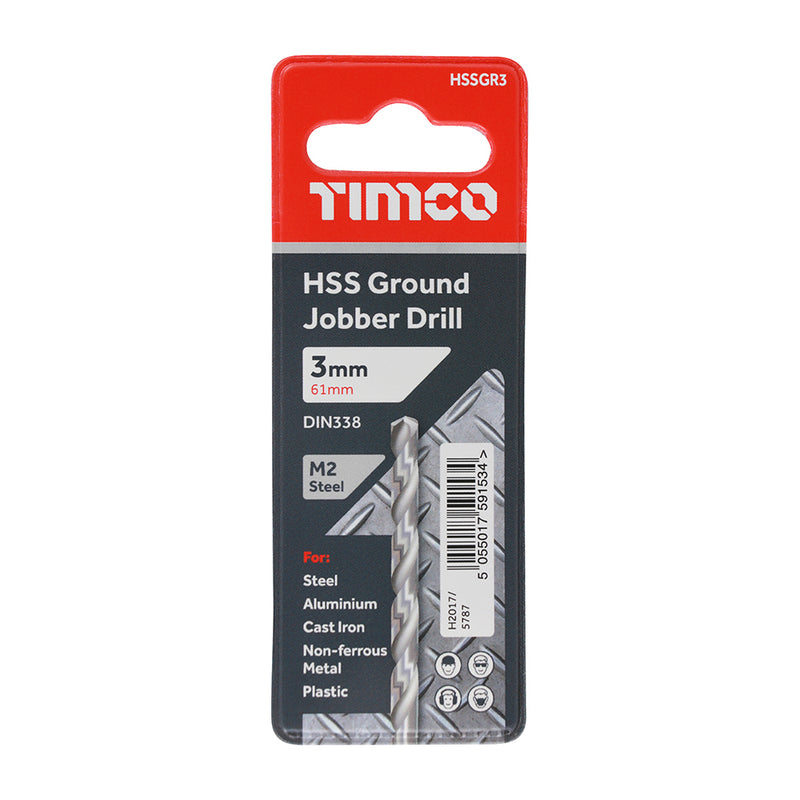 TIMco Ground Jobber Drills HSS M2 - 3.0mm - 1 Piece