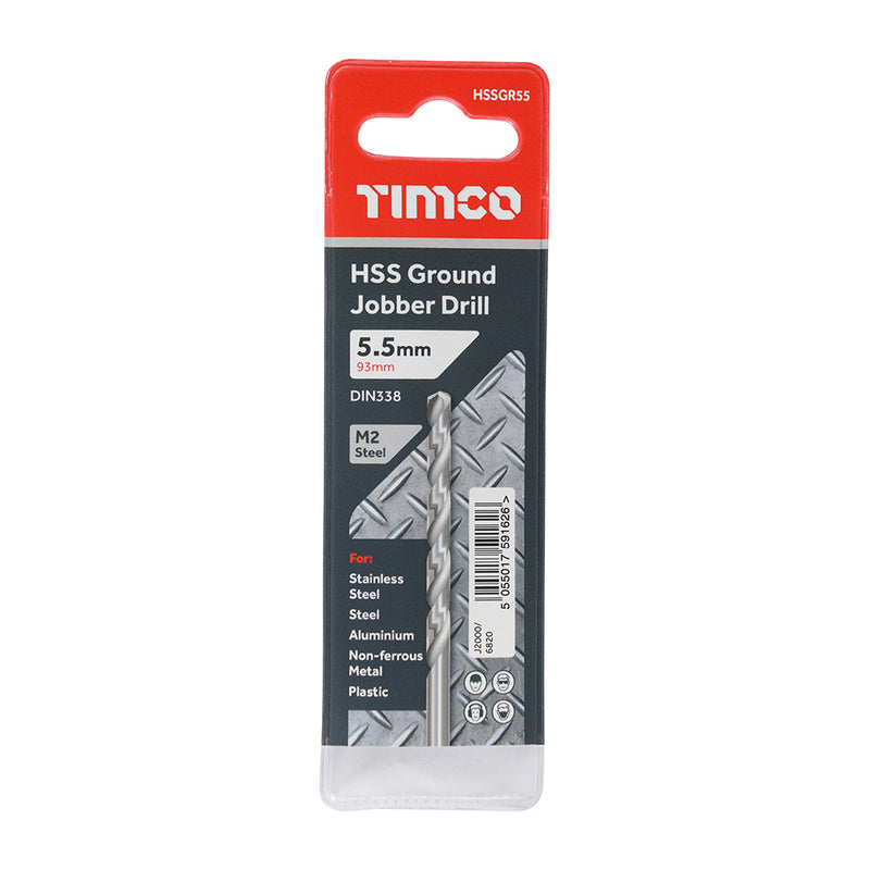 TIMco Ground Jobber Drills HSS M2 - 5.5mm - 1 Piece