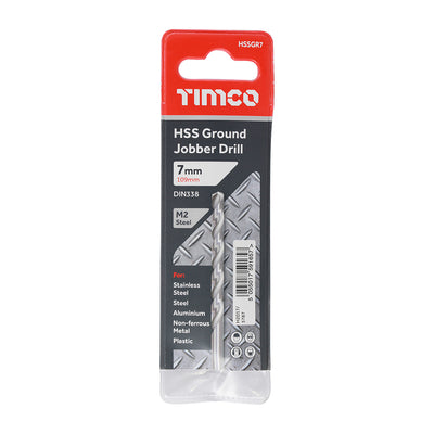 TIMco Ground Jobber Drills HSS M2 - 7.0mm - 1 Piece