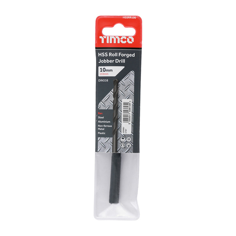 TIMco Roll Forged Jobber Drills HSS - 10.2mm - 5 Pieces