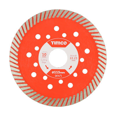 TIMco Premium Diamond Blade Continuous - 115 x 22.2 - 1 Piece