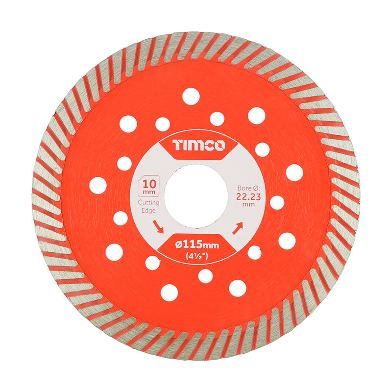 TIMco Premium Diamond Blade Continuous - 115 x 22.2 - 1 Piece