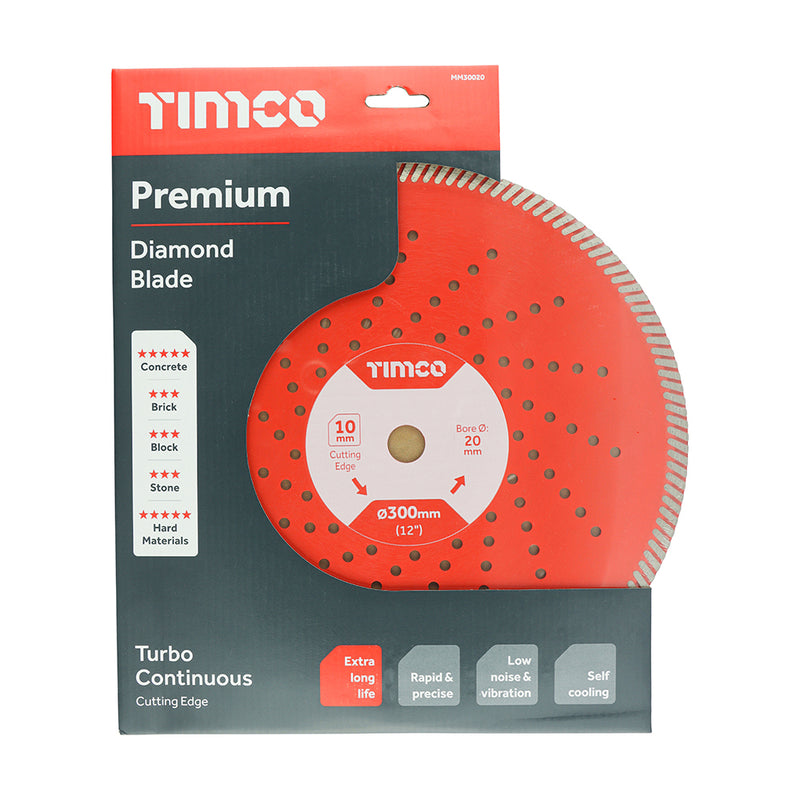 TIMco Premium Diamond Blade Continuous - 300 x 20 - 1 Piece