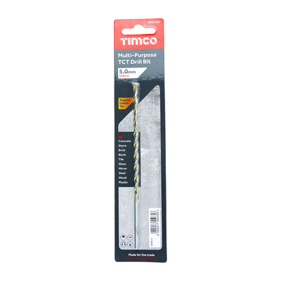 TIMco TCT Multi-Purpose Drill Bits - 5.0 x 150 - 1 Piece