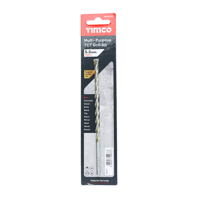 TIMco TCT Multi-Purpose Drill Bits - 5.5 x 150 - 1 Piece