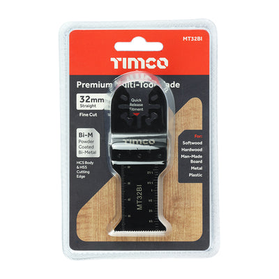 TIMco Multi-Tool Fine Cut Blade For Wood/Metal Bi-Metal - 32mm - 1 Piece