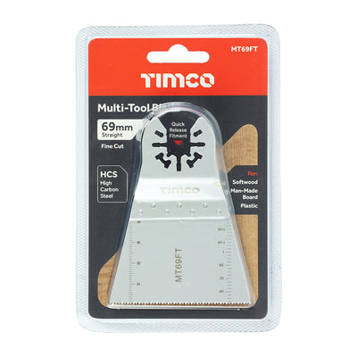 TIMco Multi-Tool Fine Cut Blade For Wood Carbon Steel - 69mm - 1 Piece