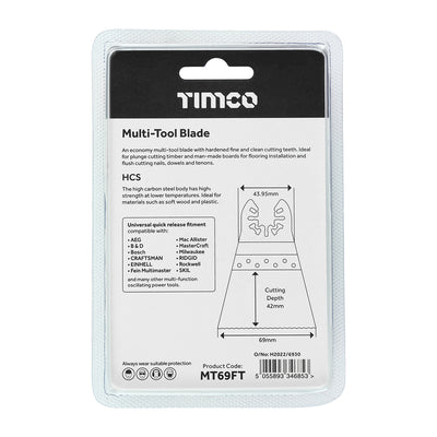 TIMco Multi-Tool Fine Cut Blade For Wood Carbon Steel - 69mm - 1 Piece