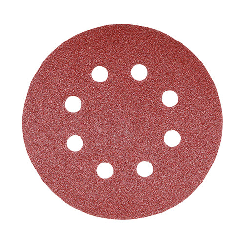 TIMco Random Orbital Sanding Discs Mixed Red - 125mm (80/120/180) - 5 Pieces