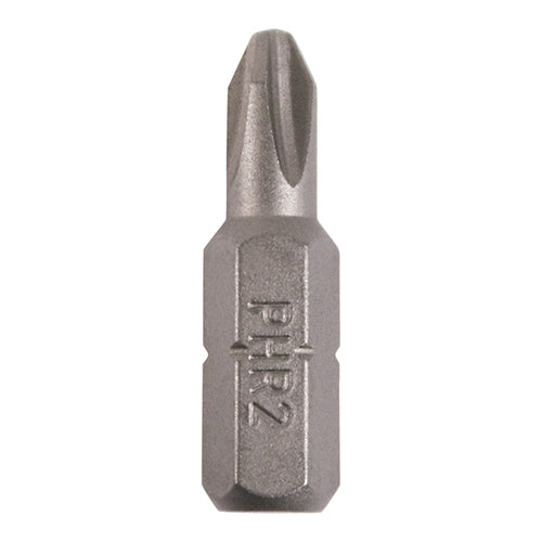 Embout de tournevis cruciforme TIMco S2 gris - No. 2 x 25 - 100 pièces