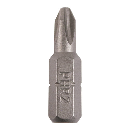 TIMco Phillips Driver Bit S2 Grey - No.2 x 25 - 100 Pieces