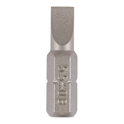 TIMco Slotted Driver Bit S2 Grey - 5.5 x 0.8 x 25 - 2 Pieces