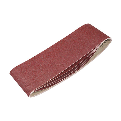 TIMco Sanding Belts 120 Grit Red - 75 x 533mm - 5 Pieces