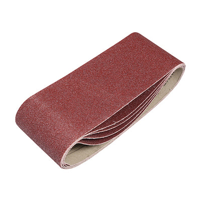 TIMco Sanding Belts 80 Grit Red - 75 x 457mm - 5 Pieces