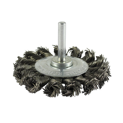 TIMco Drill Wheel Brush Twisted Knot Steel Wire - 75mm - 1 Piece
