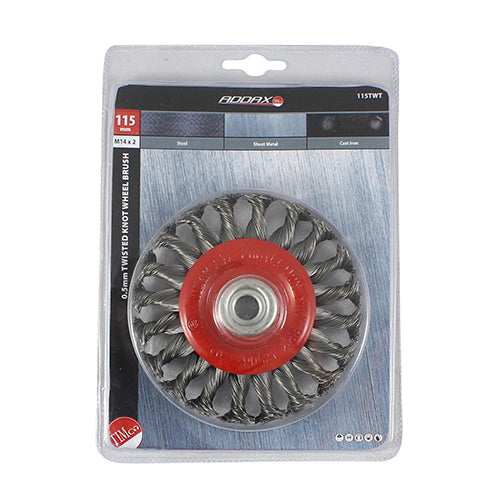 TIMco Angle Grinder Wheel Brush Twisted Knot Steel Wire - 115mm - 1 Piece