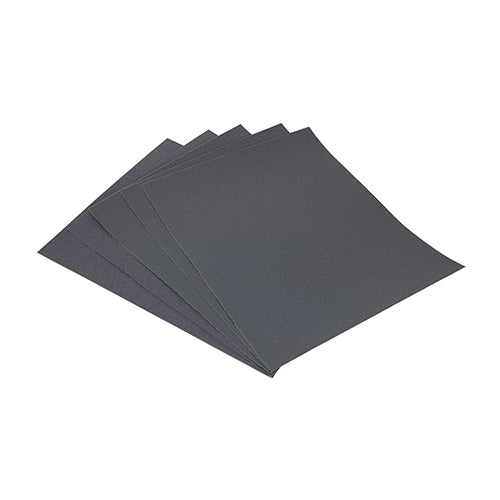 TIMco Wet & Dry Sanding Sheets 600 Grit Black - 230 x 280mm - 5 Pieces