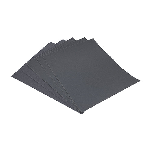 TIMco Wet & Dry Sanding Sheets 1200 Grit Black - 230 x 280mm - 5 Pieces