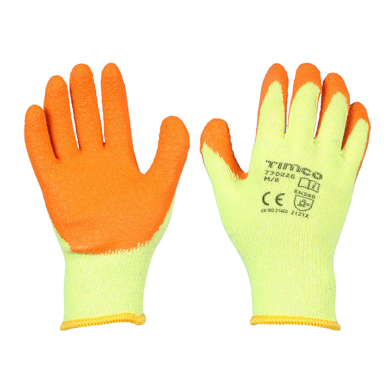 TIMCO Eco Grip Crinkle Latex Coated Polycotton Gloves - Medium