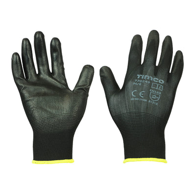 TIMCO Durable Grip PU Coated Polyester Gloves - Medium