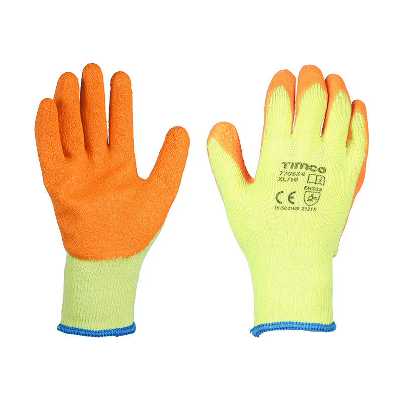 TIMCO Eco Grip Crinkle Latex Coated Polycotton Gloves Bulk - X Large