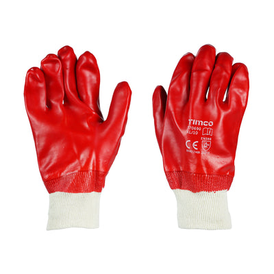 TIMCO PVC Grip PVC Coated Cotton Interlock Gloves - X Large