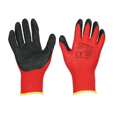 TIMCO Light Grip Glove Crinkle Latex Coated Polyester Gloves - Medium