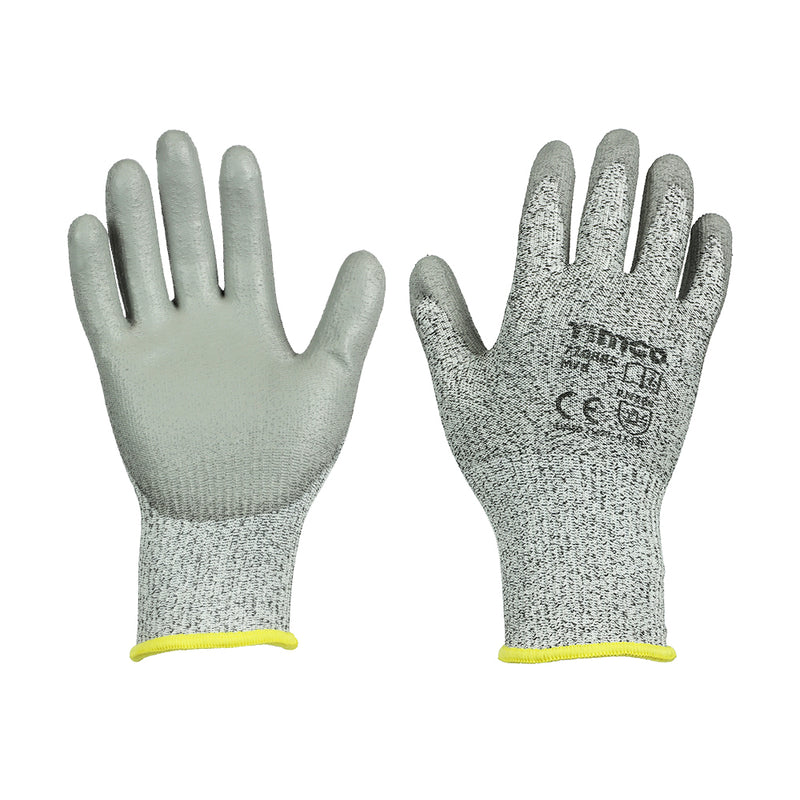 TIMCO High Cut PU Coated HPPE Fibre with Glass Fibre Gloves - Medium