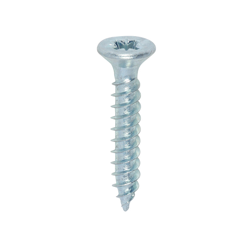 TIMco Twin-Threaded Countersunk Silver Woodscrews - 8 x 1 - 200 Pieces