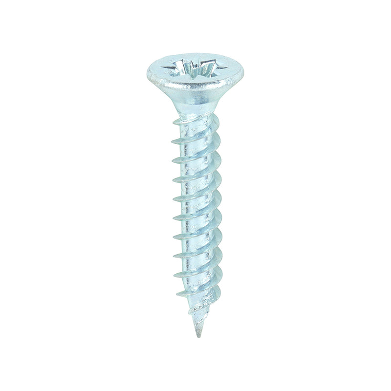 TIMco Twin-Threaded Countersunk Silver Woodscrews - 8 x 1/2 - 200 Pieces