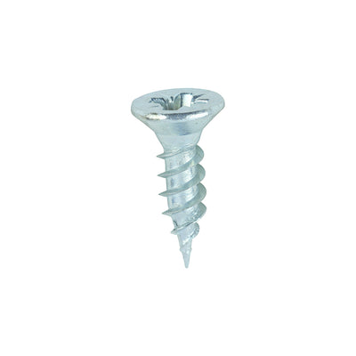 TIMco Twin-Threaded Countersunk Silver Woodscrews - 6 x 1/2 - 200 Pieces