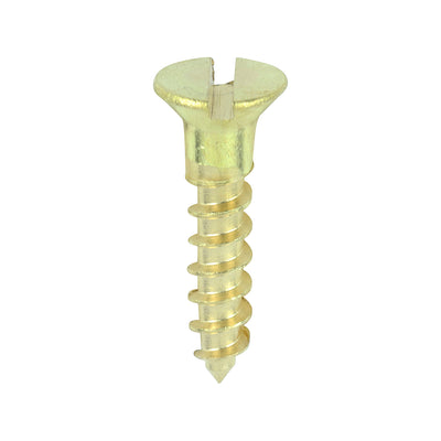 TIMco Solid Brass Countersunk Woodscrews - 8 x 3/4 - 200 Pieces
