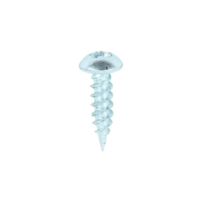 TIMco Twin-Threaded Round Head Silver Woodscrews - 8 x 5/8 - 200 Pieces